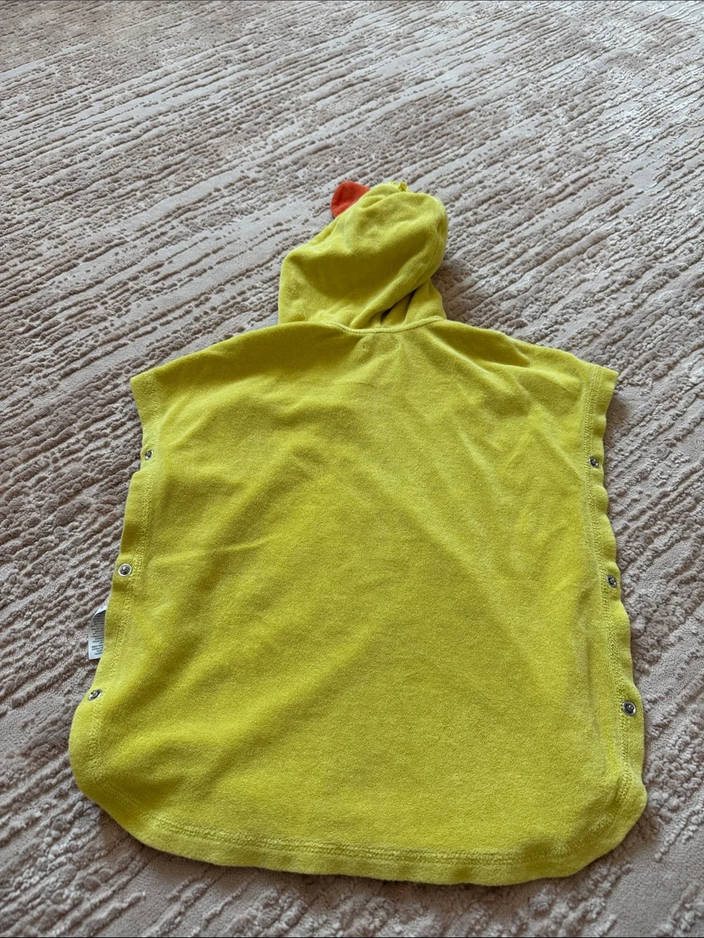Baby Boden Yellow Duck Hooded Poncho Towel Size 2-3 Years